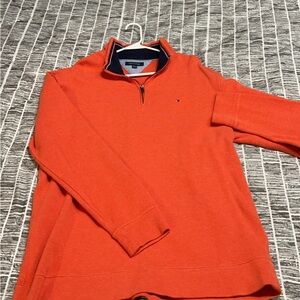 Tommy Hilfiger Orange Zip Up Sweater